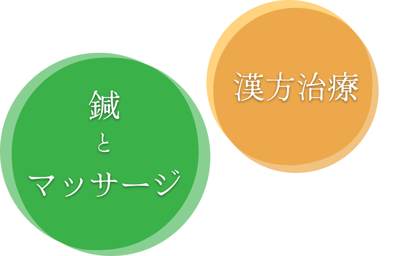 鍼とマッサージ、漢方治療